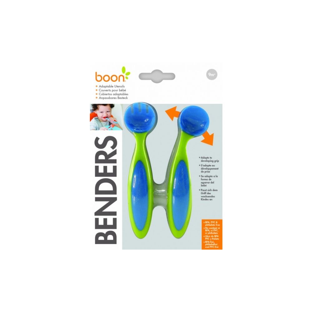 Set tacamuri modelabile Boon Benders, Verde/Albastru