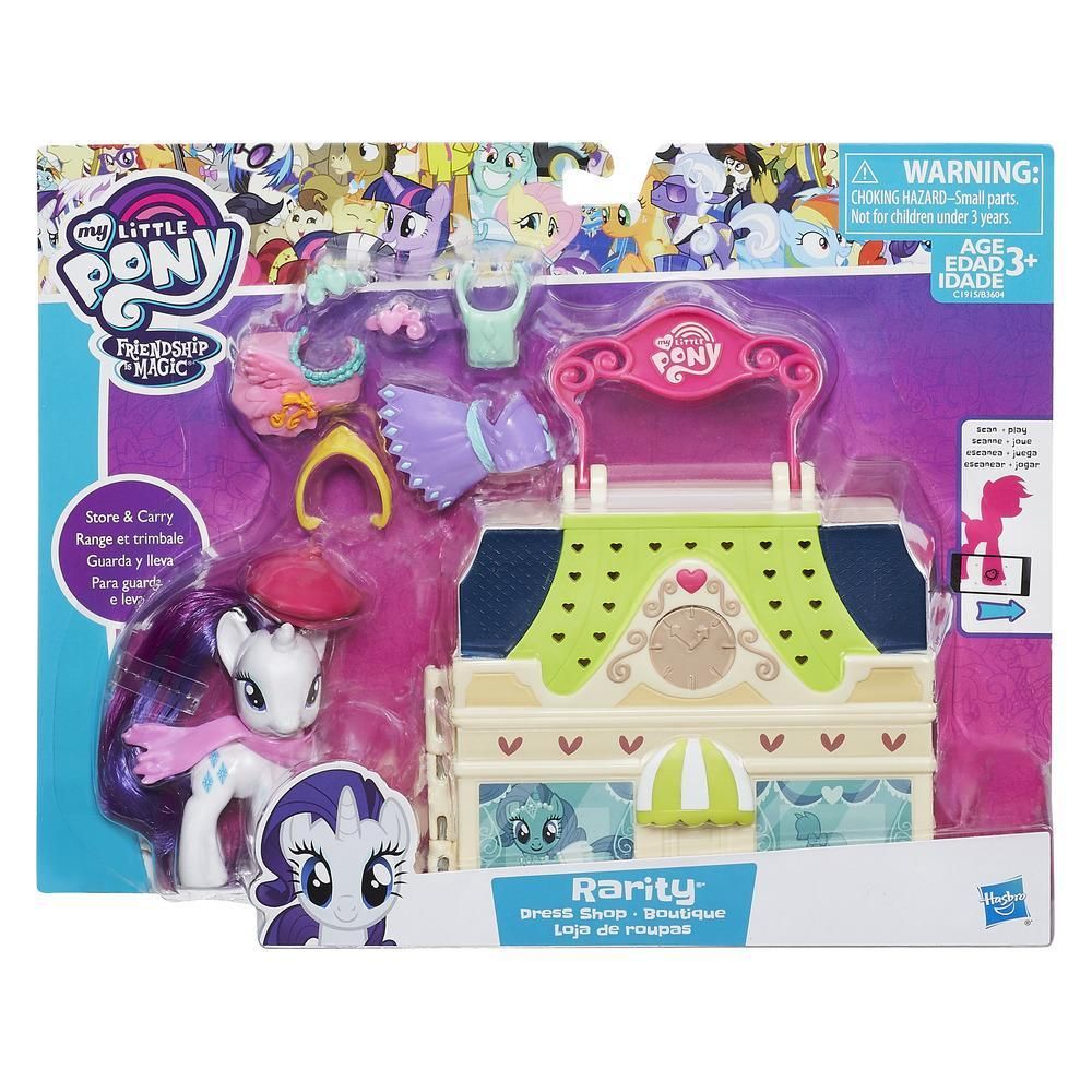 Set tematic cu figurina My Little Pony Friendship is Magic - Boutique-ul cu rochii al lui Rarity