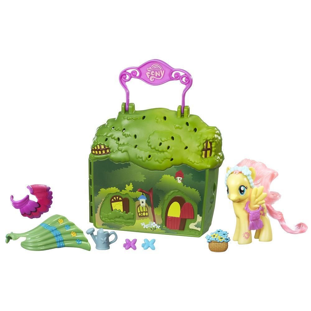 Set tematic cu figurina My Little Pony Friendship is Magic - Cabana lui Fluttershy