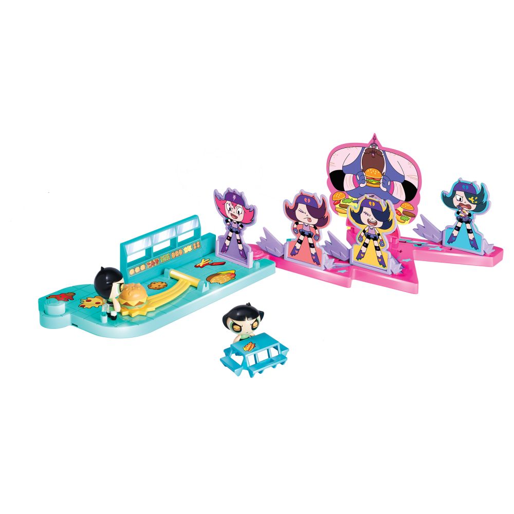 Set tematic cu figurina Powerpuff Girls Scenariu de poveste - Derby Dash