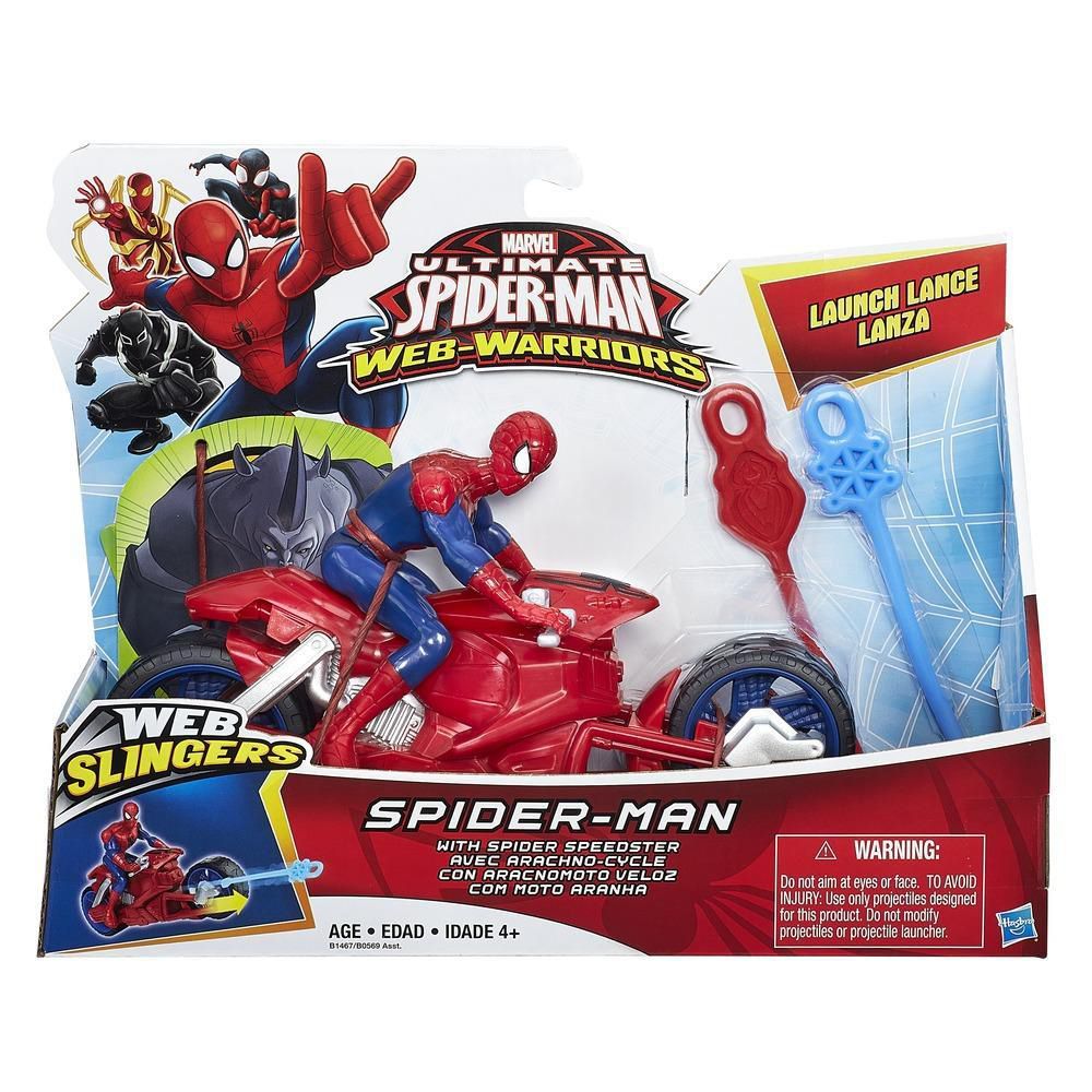 Figurina cu vehicul Ultimate Spider-Man Web Warriors, Spiderman