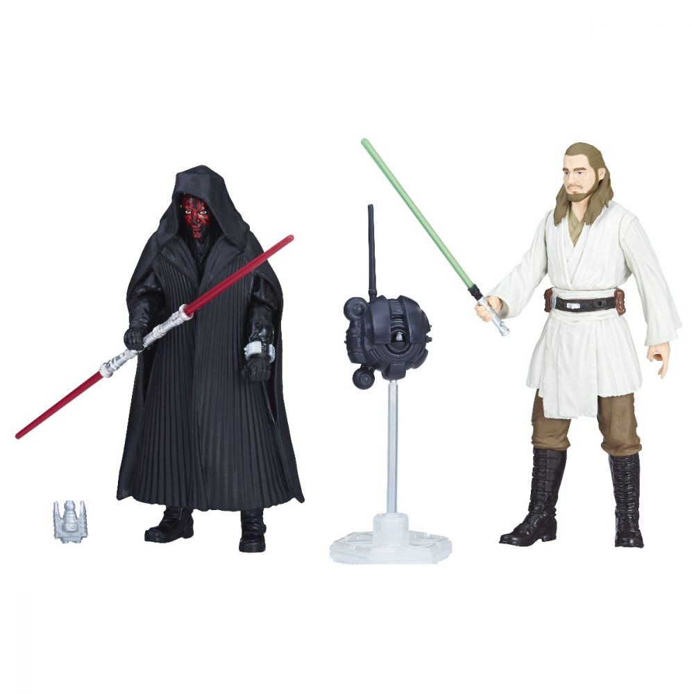 Set 2 figurine Star Wars Darth Maul & Qui Gon Jinn S2