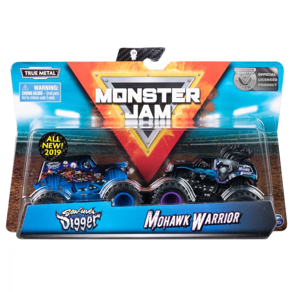 Set 2 masini Monster Jam, Scara 1:64, Son-uva Digger si Mohawk Warrior