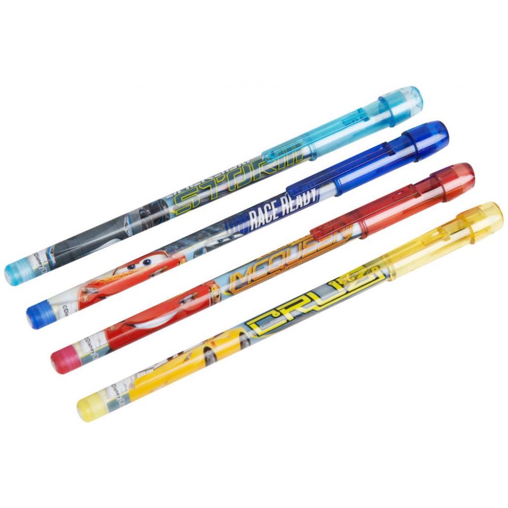 Set 4 creioane mecanice cu guma Cars 3