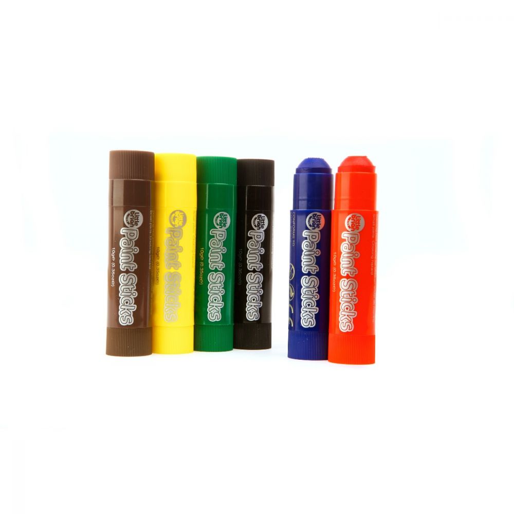 Set batoane de colorat Little Brian, 6 culori clasice