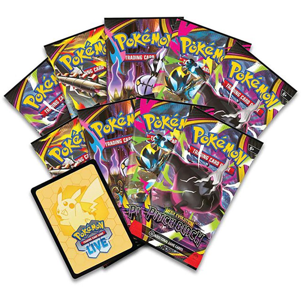 Set carti de joc, Pokemon TCG, Mega Evolution, Pitch Black, Elite Trainer Box