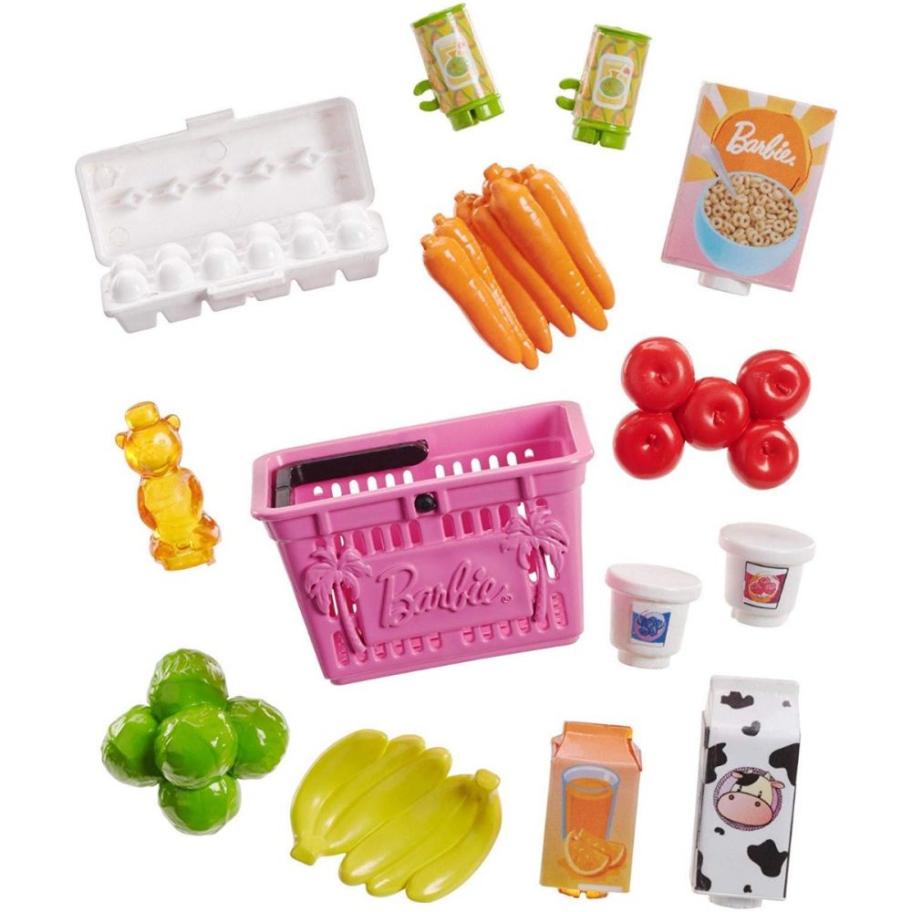 Set de joaca Barbie cu accesorii - Magazinul de legume, FJB27