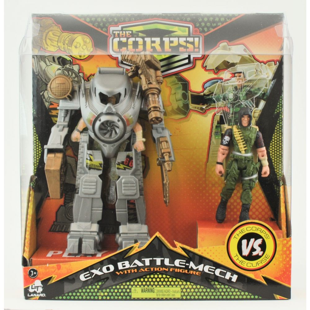 Set figurina actiune cu robot The Corps Exo Battle-Mech Gri