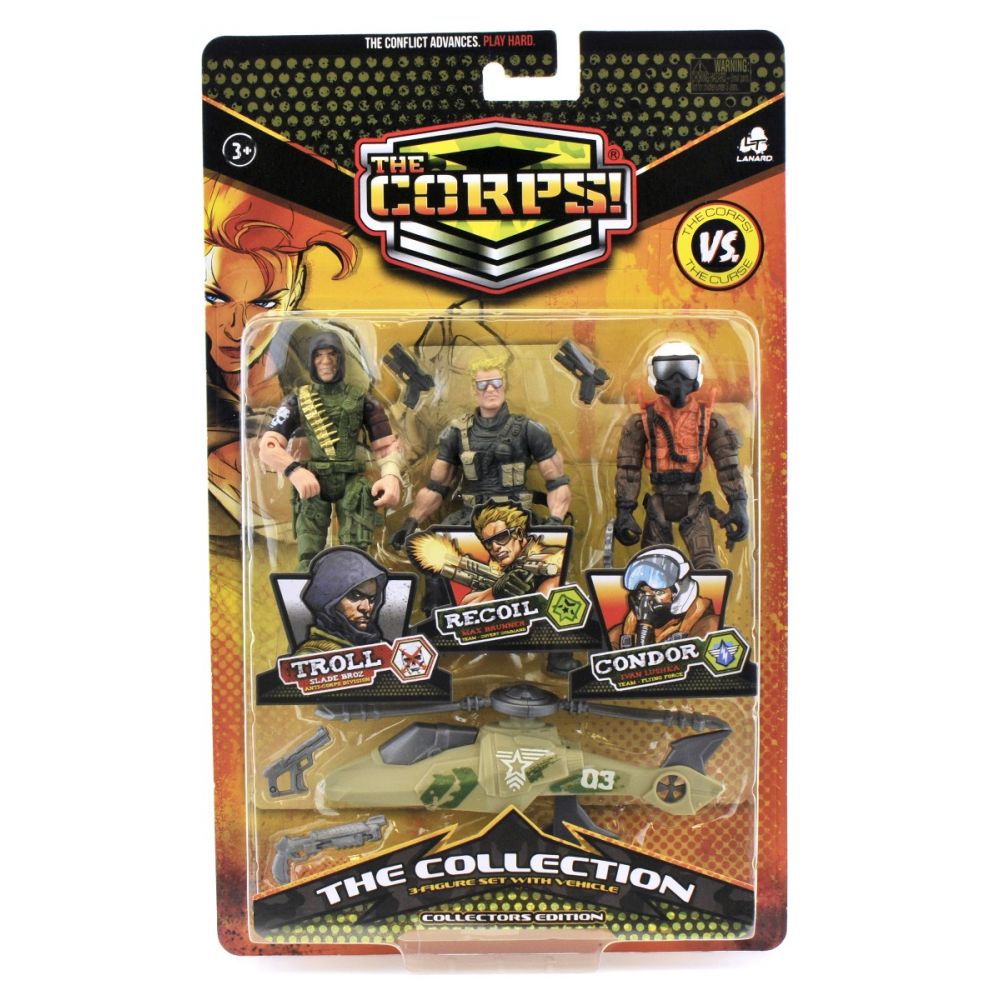 Set figurine actiune cu elicopter The Corps The Collection