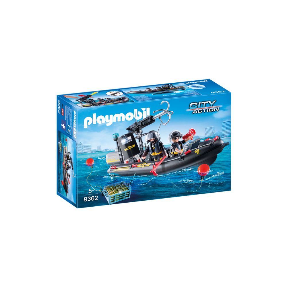 Set figurine Playmobil - Barca echipei Swat (9362)
