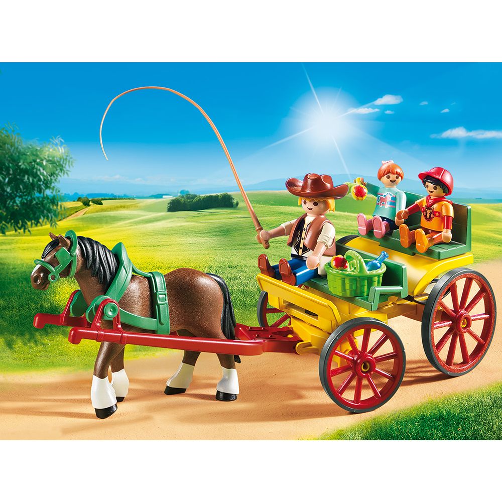Set figurine Playmobil Country - Trasura cu cal (6932)