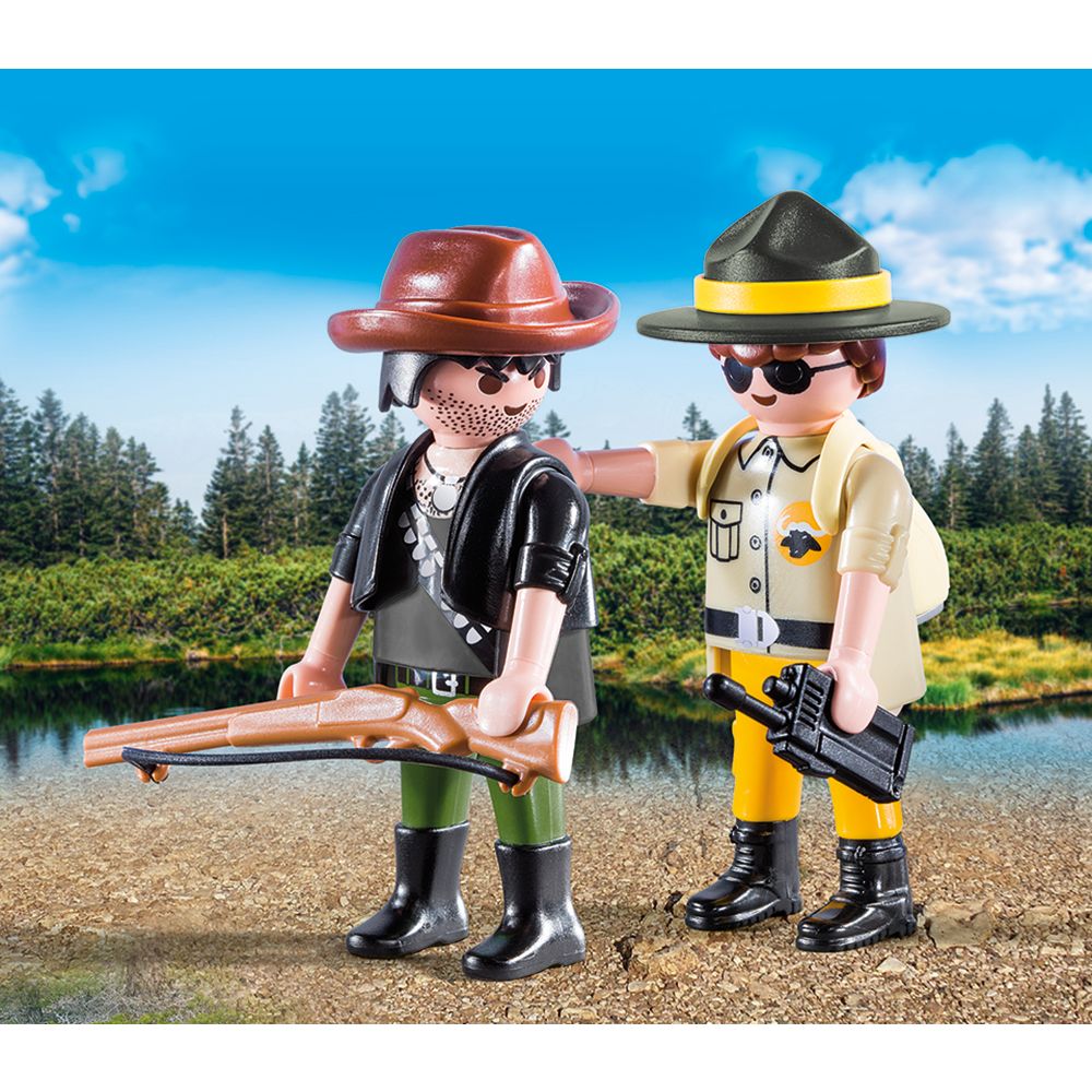 Set figurine Playmobil Wild Life - Padurar si vanator (9217)