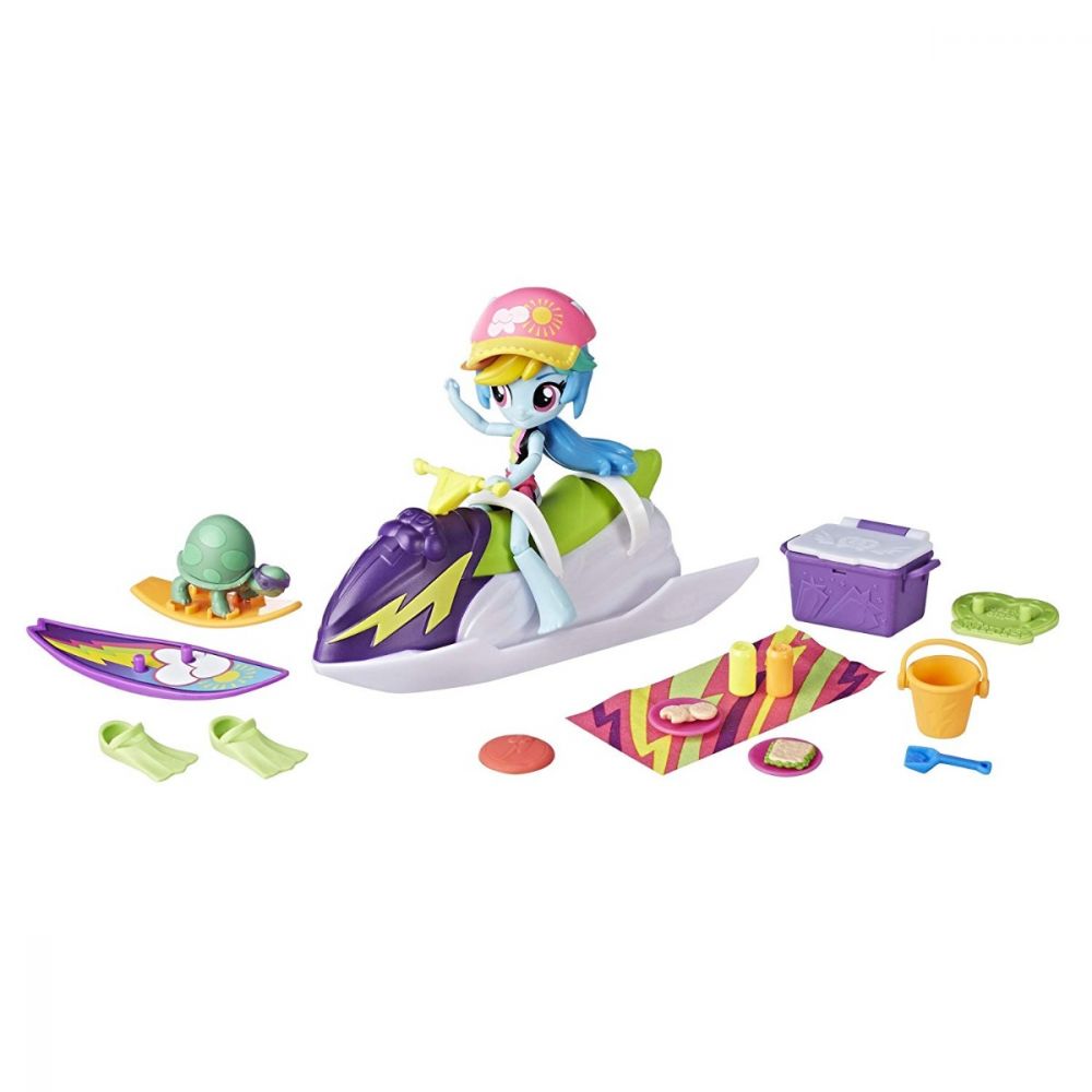 Set tematic cu figurina My Little Rainbow Dash - Set plaja sport