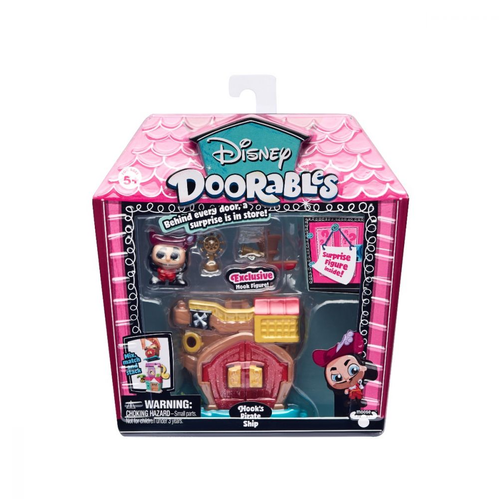 Set tematic de joaca Disney Doorables Hook Pirate Ship 69416