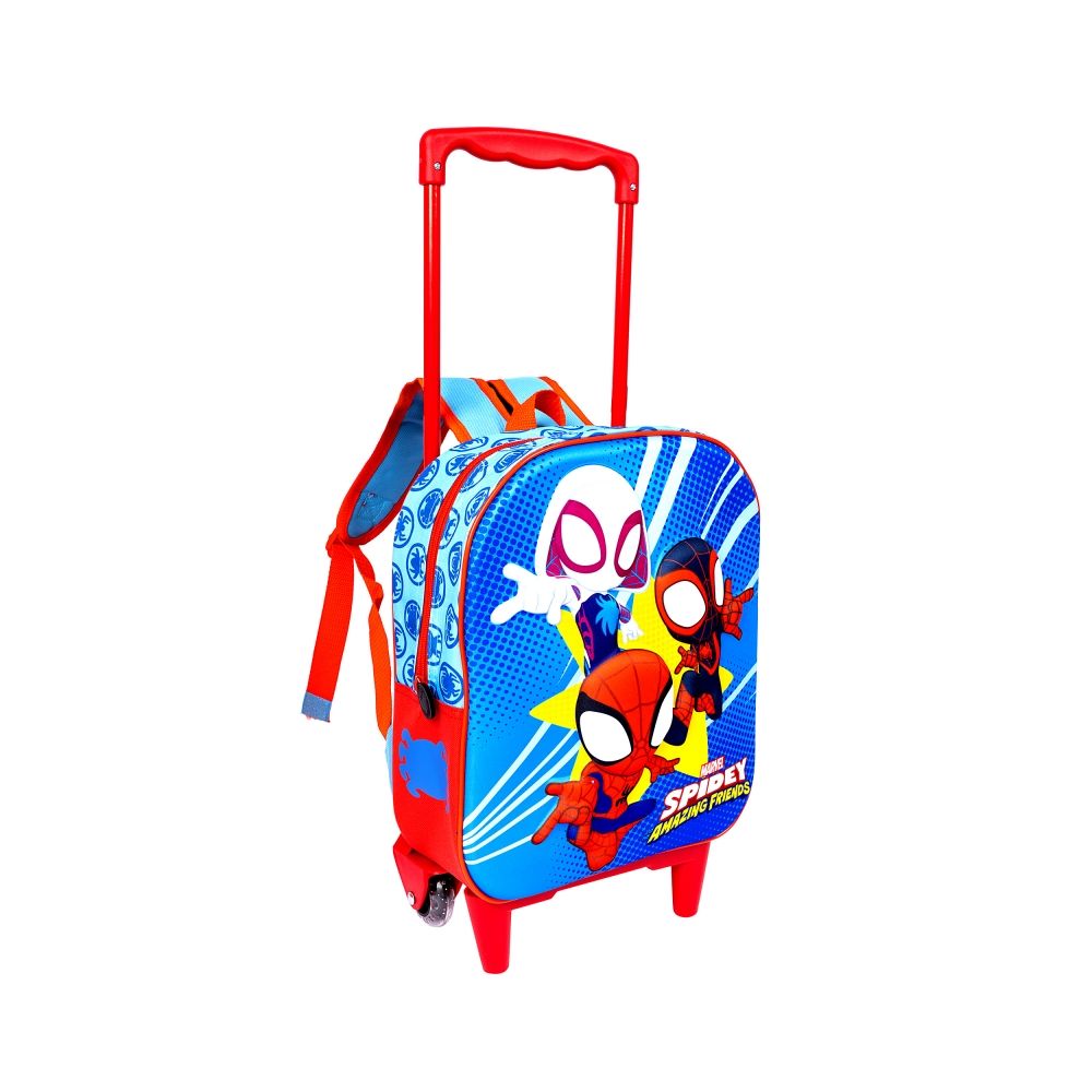 Ghiozdan tip troller cu un compartiment, 3D Spidey and His Amazing Friends