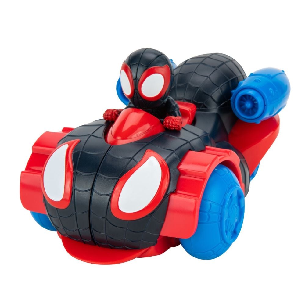 Set figurina si vehicul 2 in 1, Spidey and Amazing Friends, Miles Morales