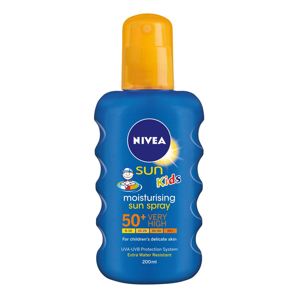 Spray colorat de protectie solara pentru copii Nivea Sun, FPS 50, 200ml