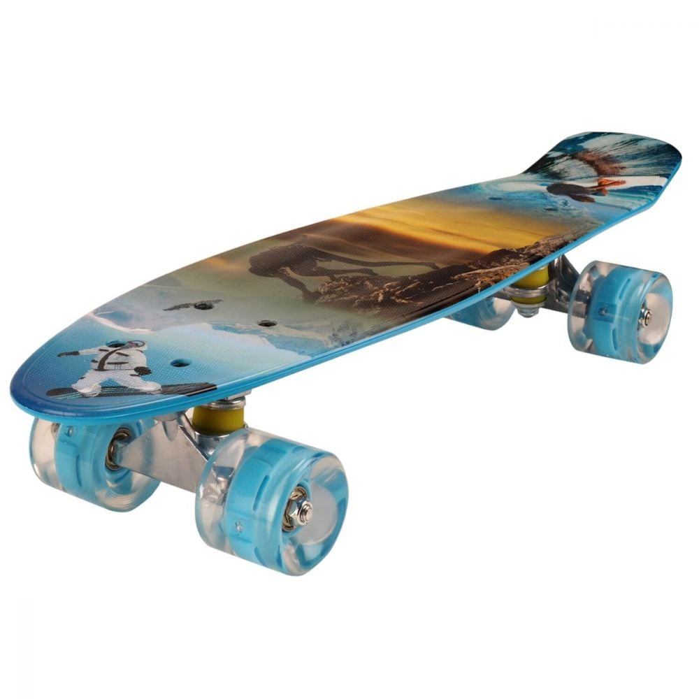 Penny Board cu roti luminoase Action One, 22 inch, 90 Kg, Summer