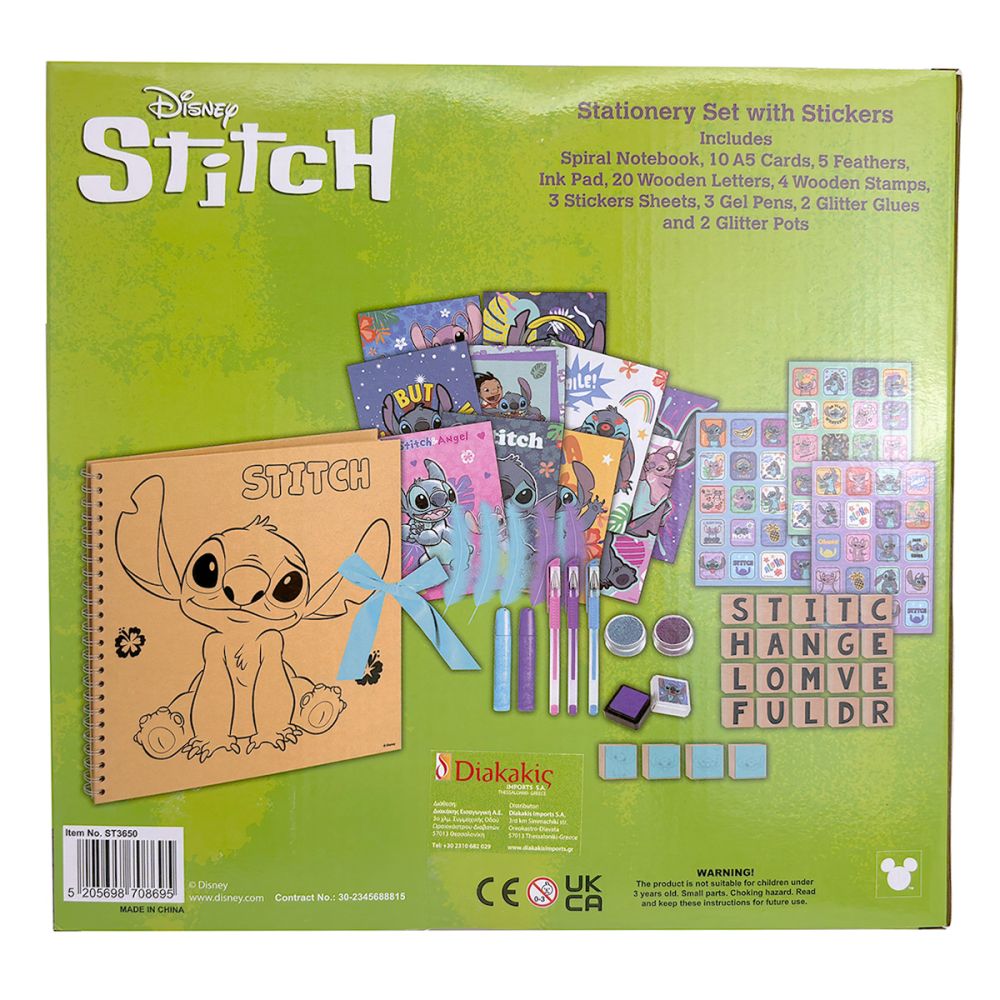Set creativ cu jurnal si stickere, Disney Stitch