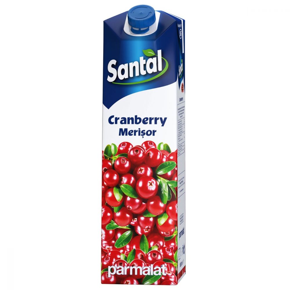Suc Cranberry merisor Santal, 1 L