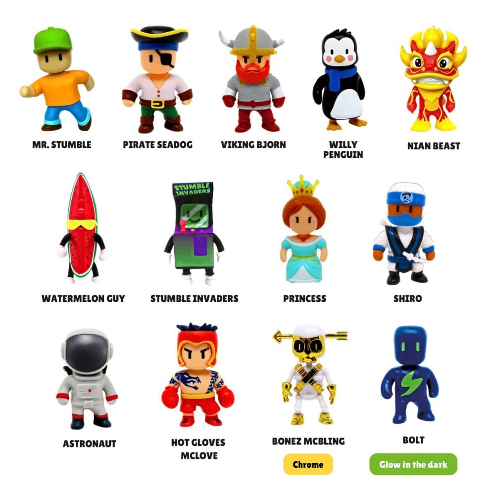 Mini figurina surpriza, Stumble Guys 3D, S3