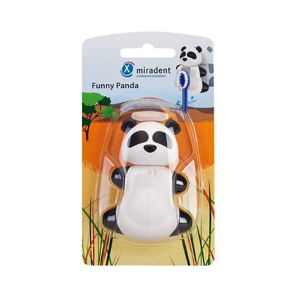 Suport pentru periuta de dinti Miradent, Funny Animals - Panda