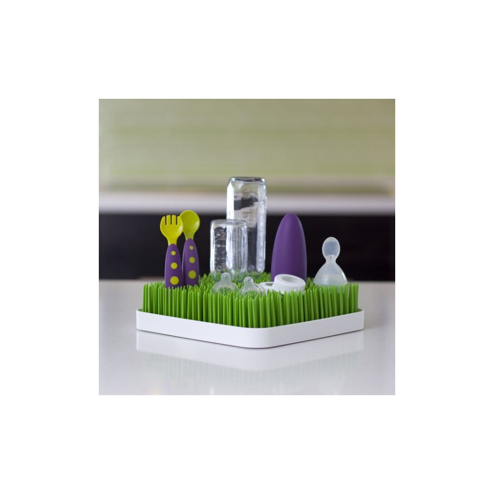 Suport pentru scurgerea biberoanelor si tetinelor Boon Grass, Verde