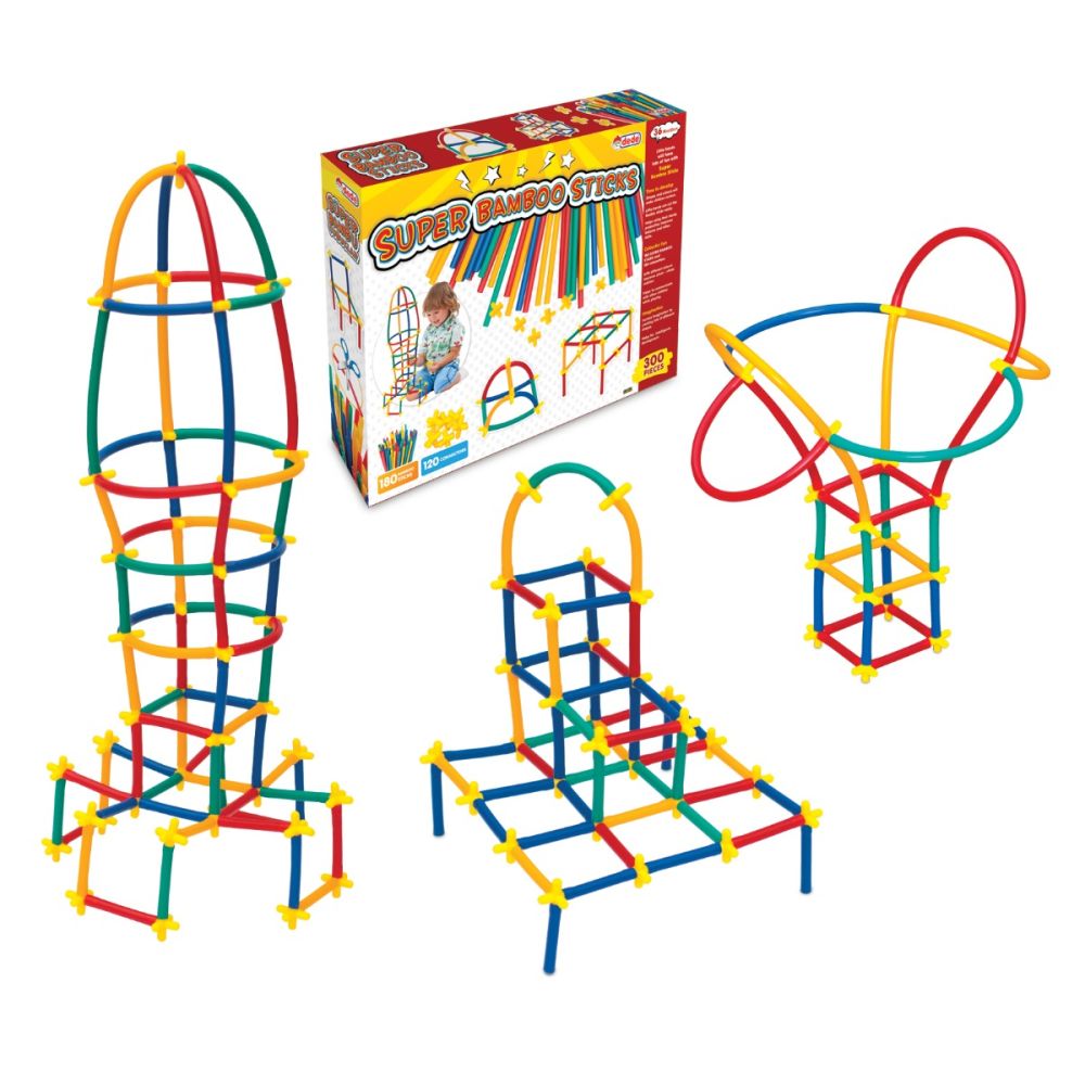 Set de joaca cu bete, Dede, Super Bamboo Sticks, 300 piese
