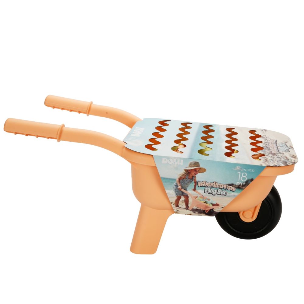 Set de plaja cu roaba si accesorii, Dolu, Portocaliu