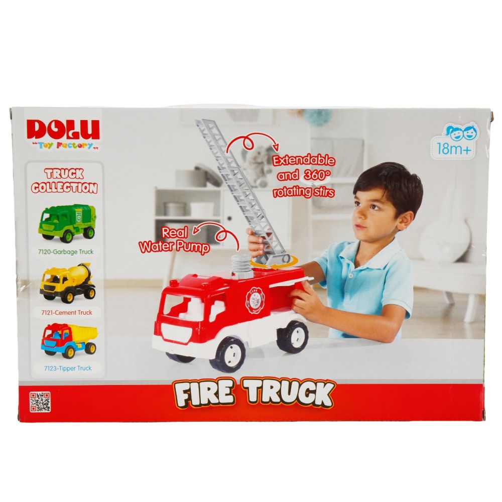Camion de pompieri, Dolu, Rosu, 38 cm