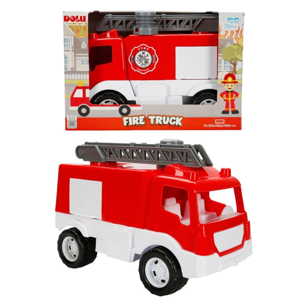 Camion de pompieri, Dolu, Rosu, 38 cm