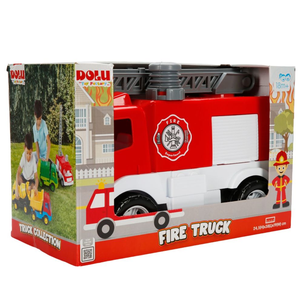 Camion de pompieri, Dolu, Rosu, 38 cm