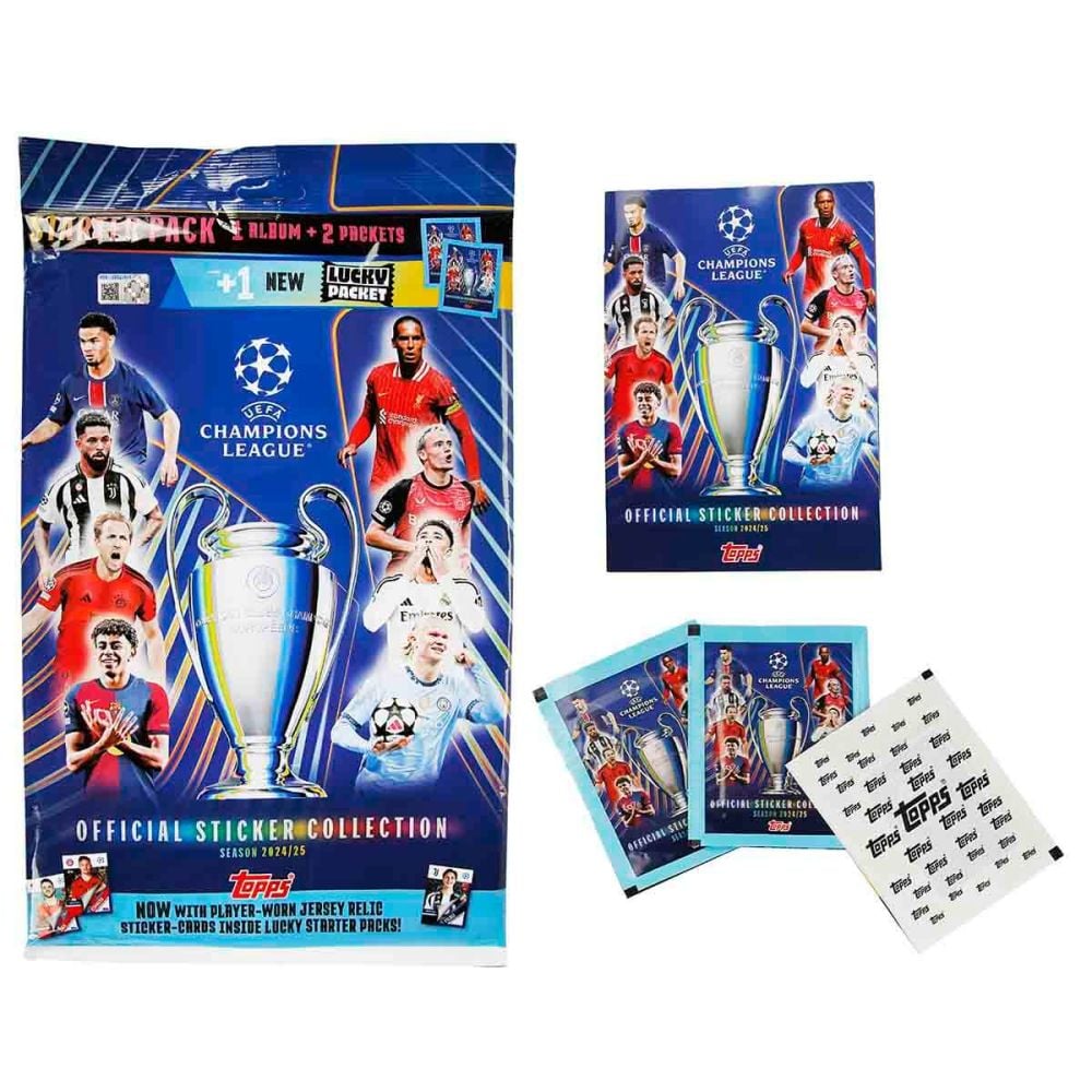 Set album si stickere, Topps, Champions League 2024-2025, Starter Pack