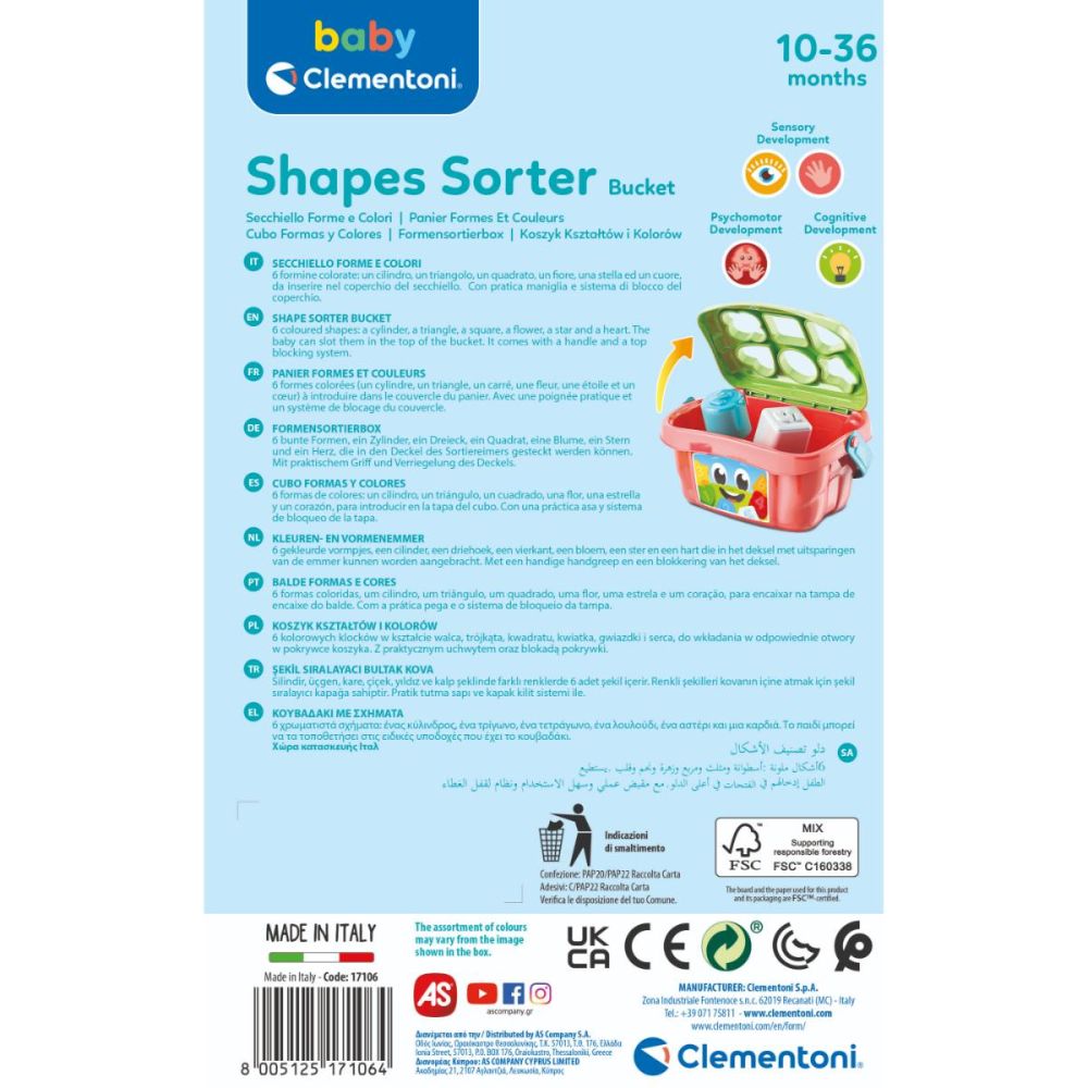 Cutie cu 6 forme de sortat, Clementoni