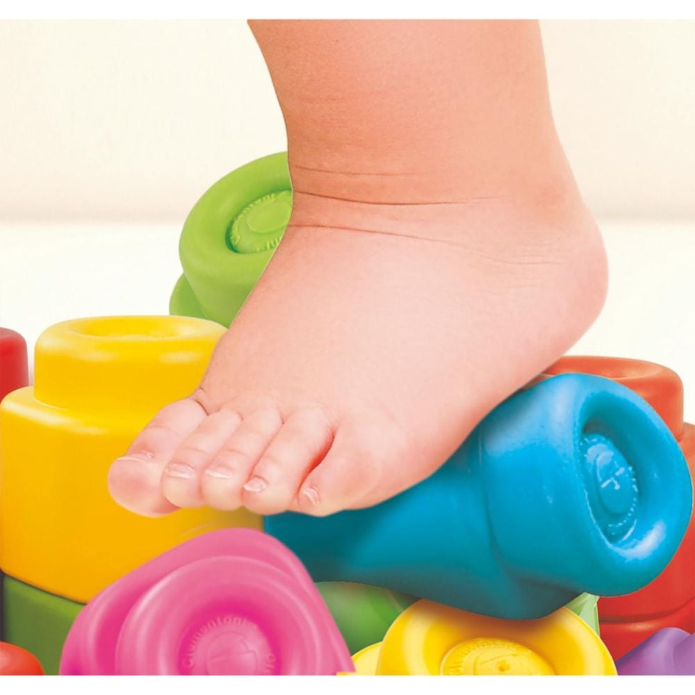 Set 4 covorase senzorial cu 8 cuburi moi, Clementoni, Soft Clemmy