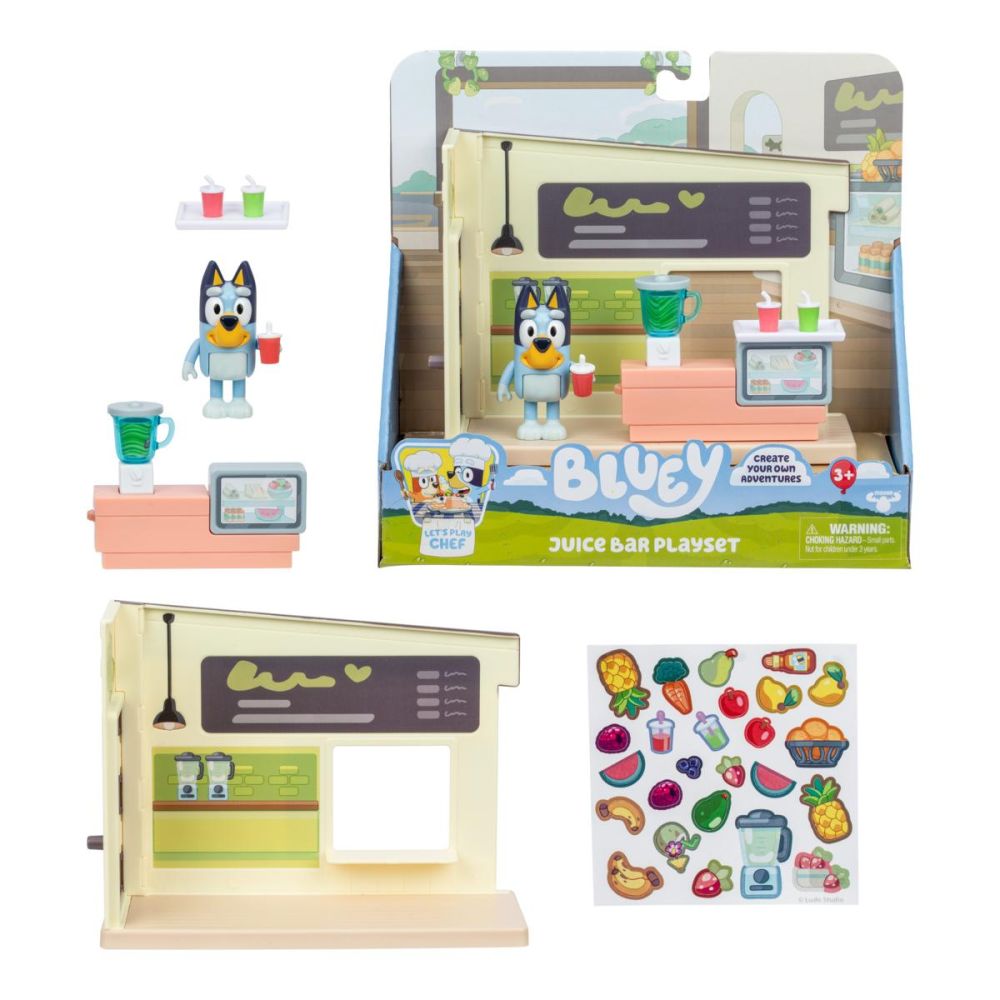 Set de joaca cu figurina, Bluey, Juice Bar