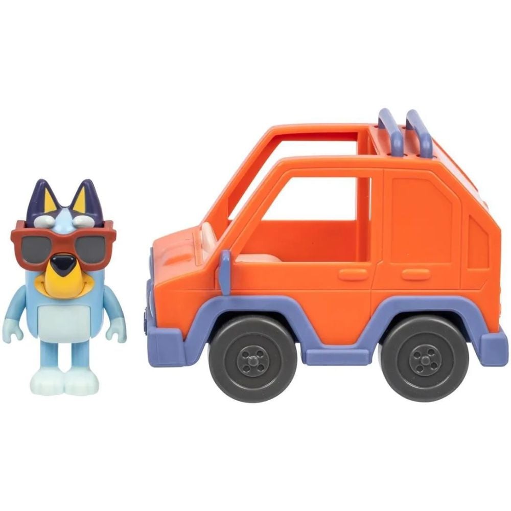 Set de joaca cu figurina si masina, Bluey, 4WD si Bluey