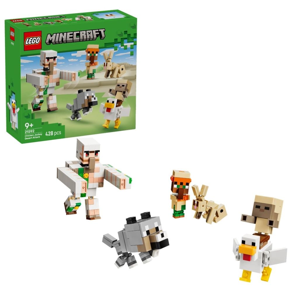 LEGO® Minecraft - Atac in desert cu un jocheu de gaini (21592)