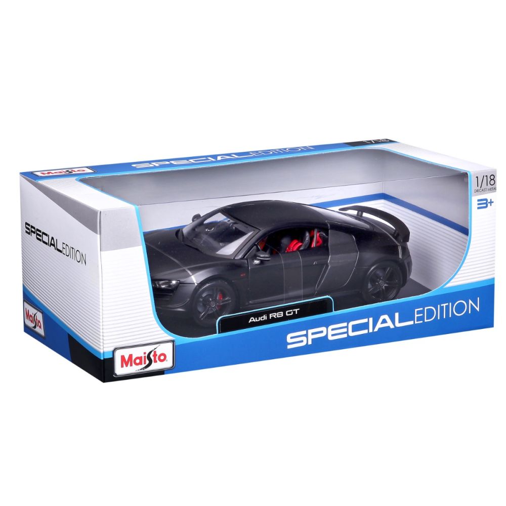 Masina din metal, Maisto, Audi R8 GT, 1:18, Negru