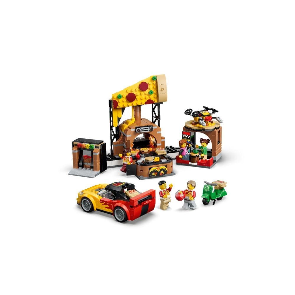 LEGO® City - Experienta livrarii de pizza cu vehicule (60496)