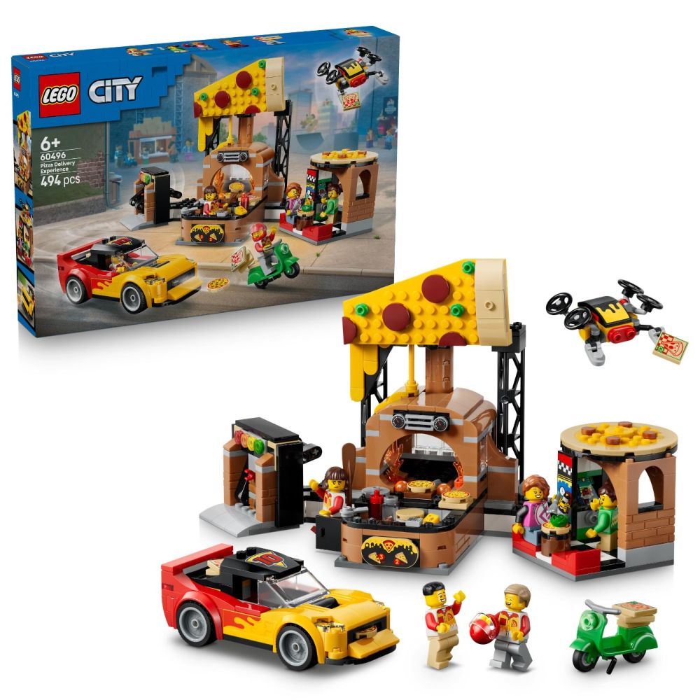 LEGO® City - Experienta livrarii de pizza cu vehicule (60496)