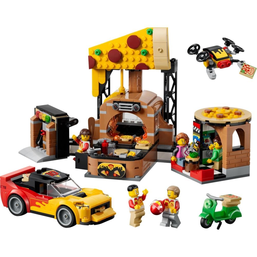 LEGO® City - Experienta livrarii de pizza cu vehicule (60496)
