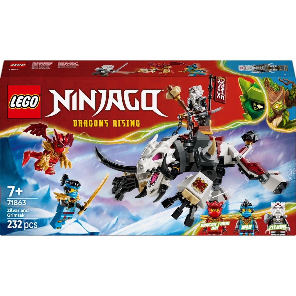 LEGO® Ninjago - Zilvar si monstrul dragon Grimtak (71863)