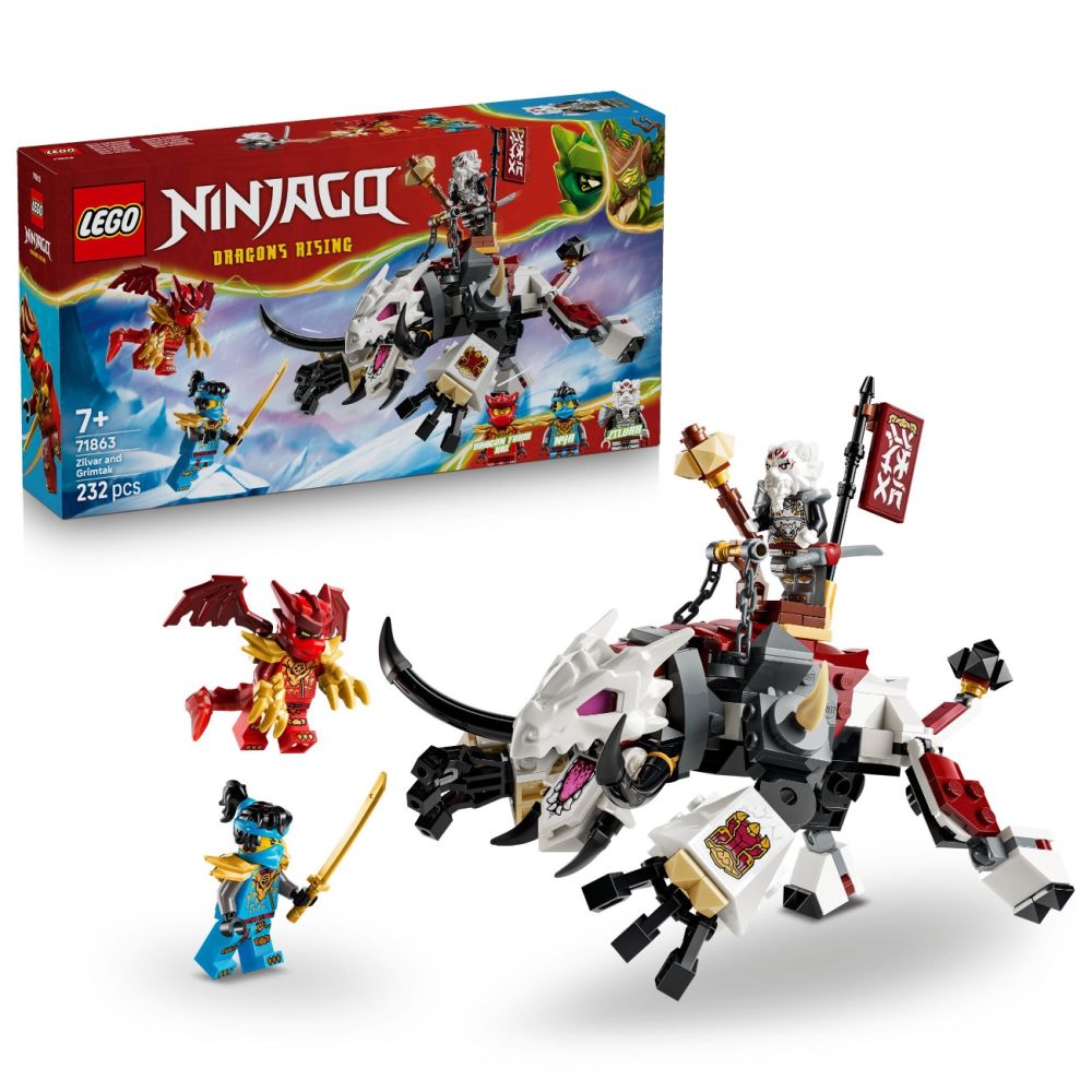 LEGO® Ninjago - Zilvar si monstrul dragon Grimtak (71863)