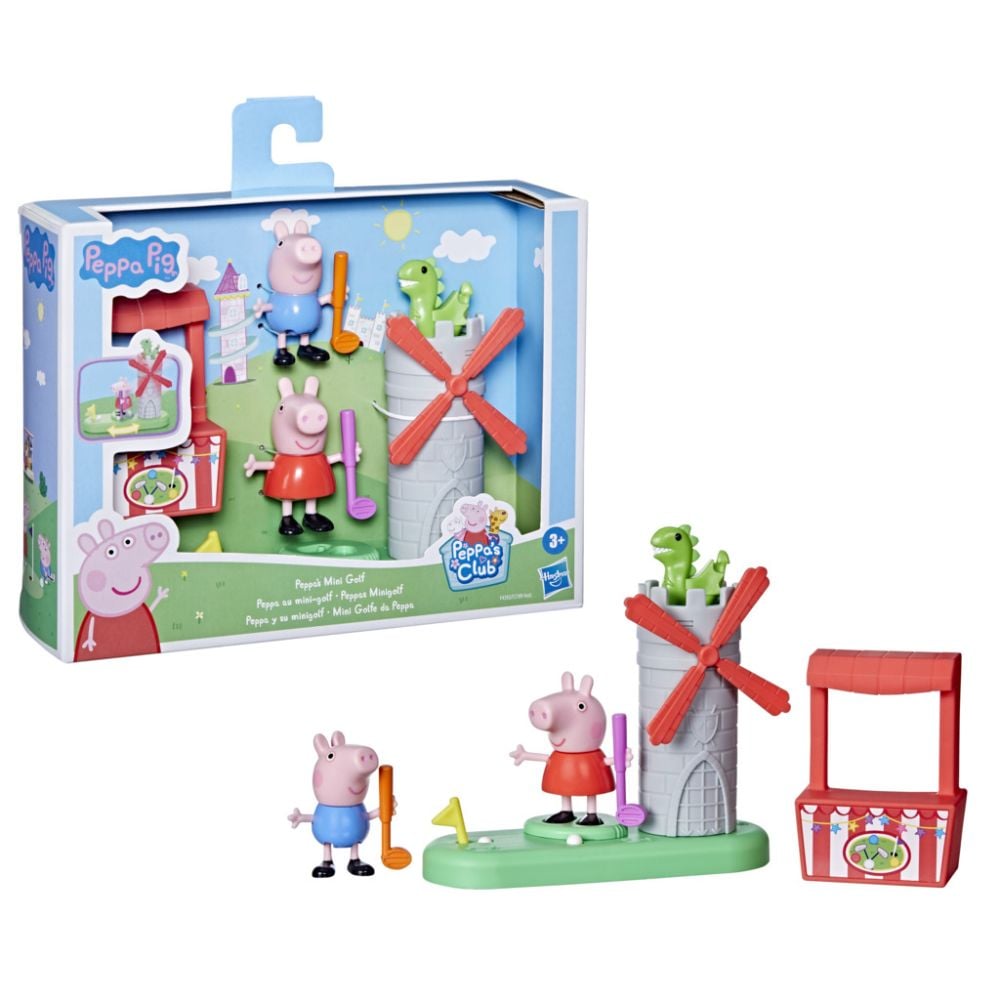 Set de joaca cu 2 figurine si accesorii, Peppa Pig, Mini Golf, F4392