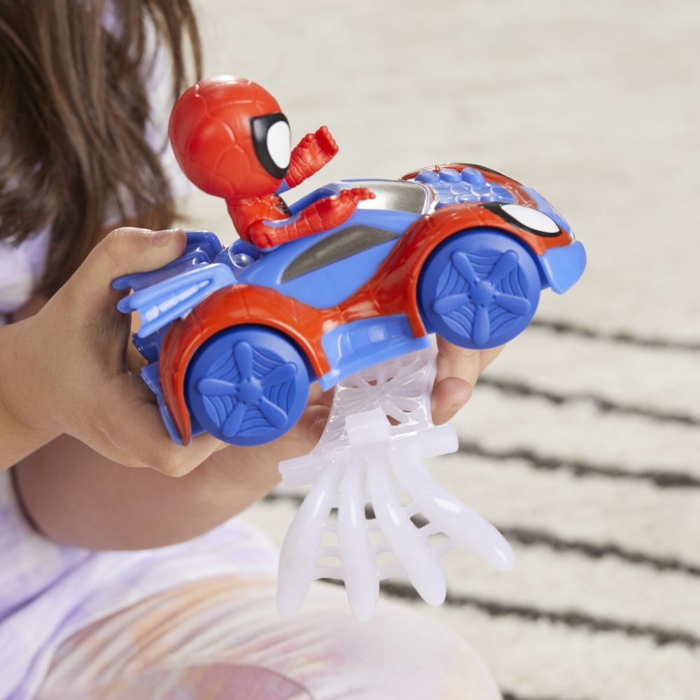 Figurina cu vehicul, Spidey and His Amazing Friends, Spidey, F74545