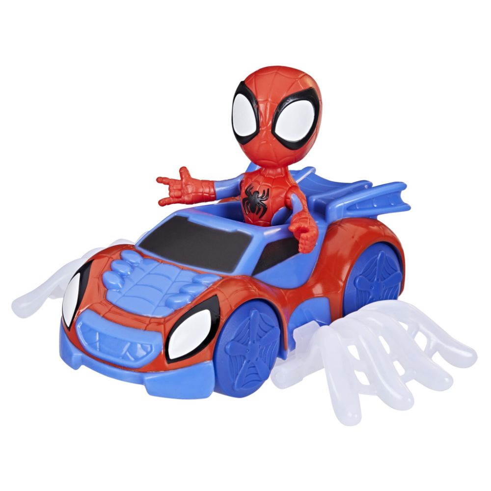 Figurina cu vehicul, Spidey and His Amazing Friends, Spidey, F74545