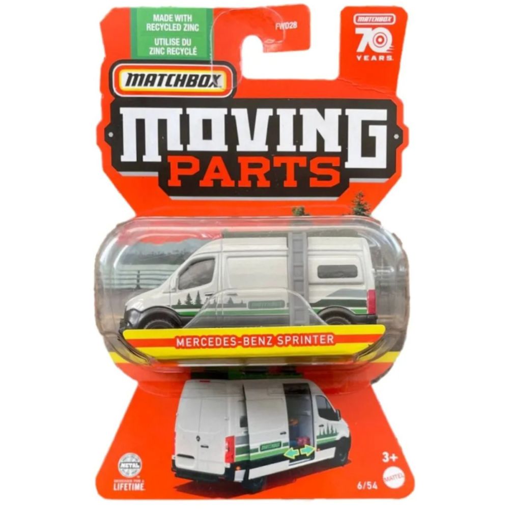 Masinuta Matchbox, Moving Parts, Mercendes-Benz Sprinter, 1:64