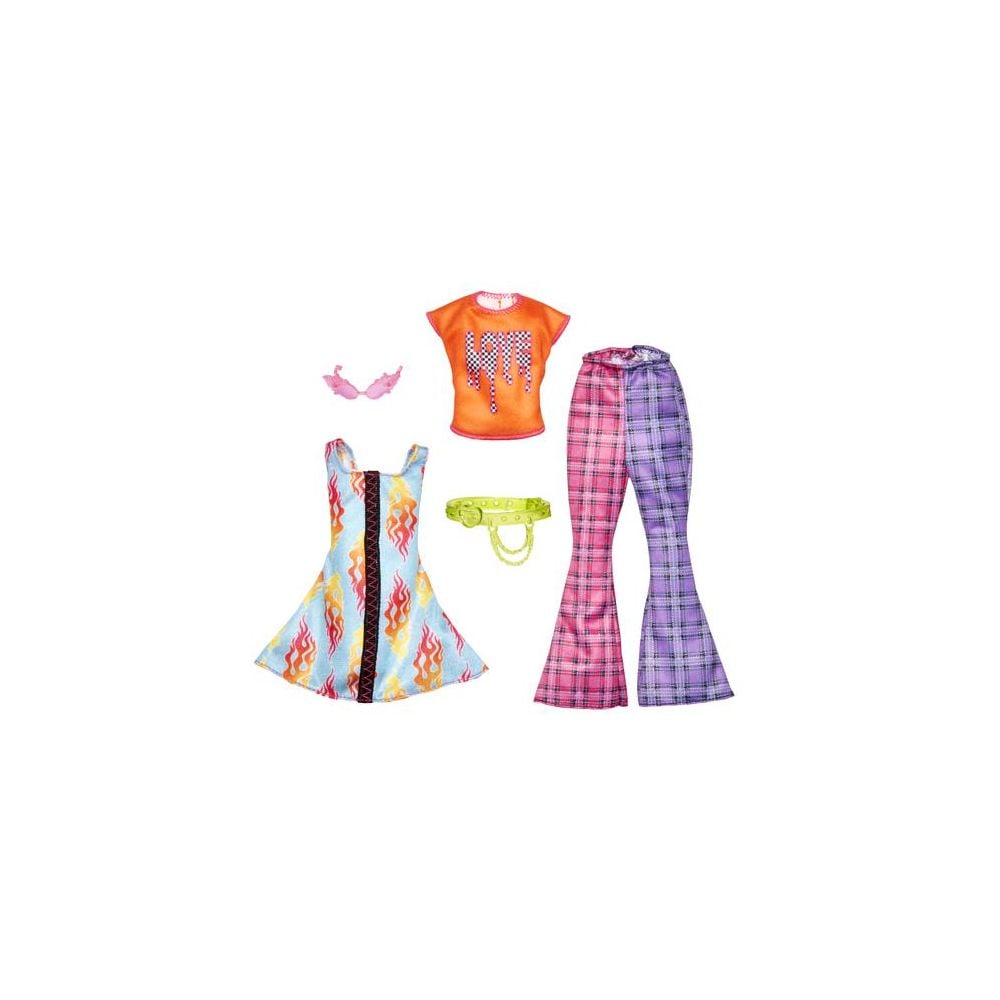 Set de haine si accesorii pentru papusi, Barbie, HJT34