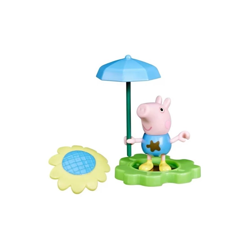 Set figurina cu umbrela, Peppa Pig, Muddy Friends, George, G1349